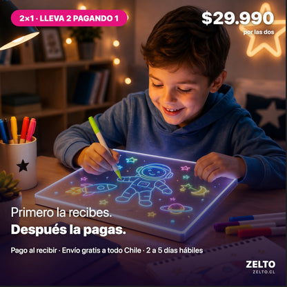 Pizarra Led Acrílica - ¡Compra 1 y lleva 1 de Regalo!