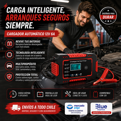 CARGADOR REPARADOR DE BATERIAS PARA AUTO