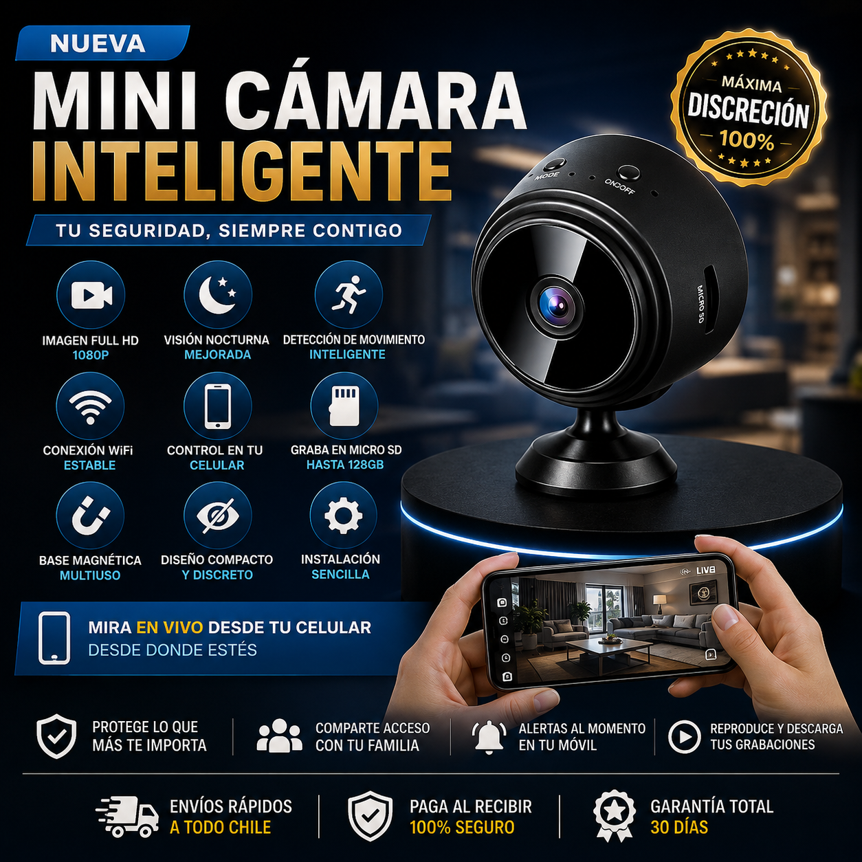 Mini Cámara Go PRO