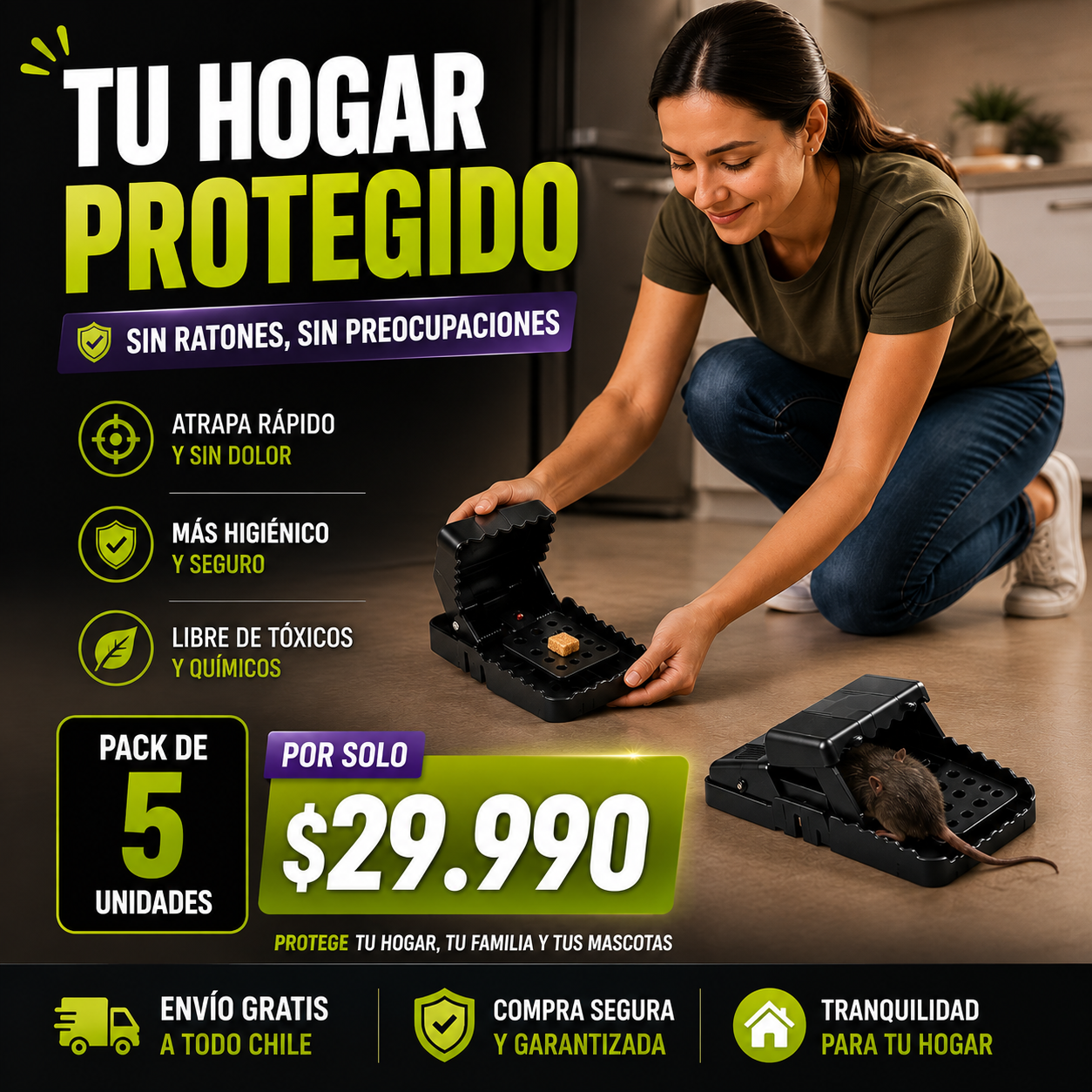 PACK 5 TRAMPAS PARA RATONES