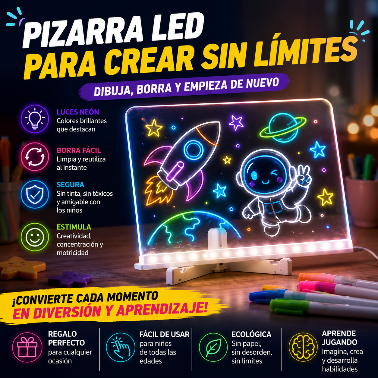 Pizarra LED para crear sin límites