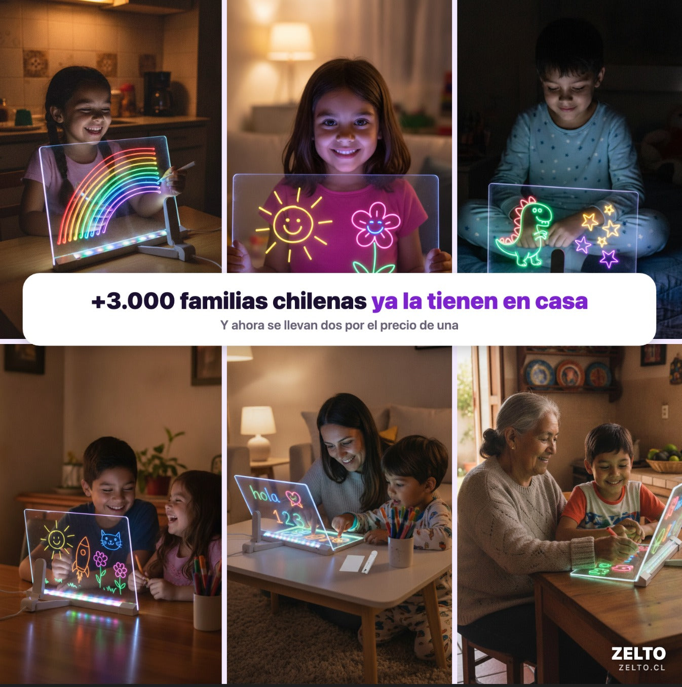 Pizarra Led Acrílica - ¡Compra 1 y lleva 1 de Regalo!